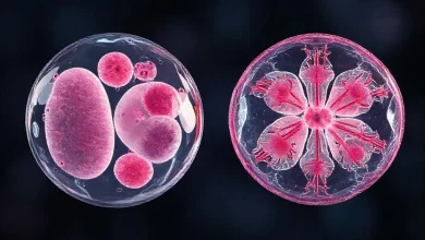 Hücre bölünmesi, mitoz ve mayoz arasındaki farkları açıklayan şematik gösterim.