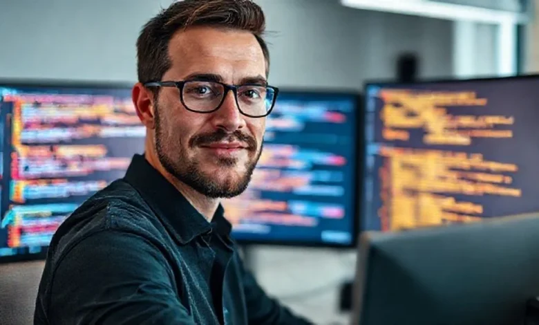 Web geliştirme için HTML, CSS ve JavaScript teknolojileriyle dinamik siteler oluşturma illüstrasyonu.