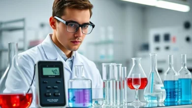 Kimya dersi için asitler ve bazlar konu anlatımı, özellikleri, tepkimeleri ve kullanım alanlarını gösteren görsel.