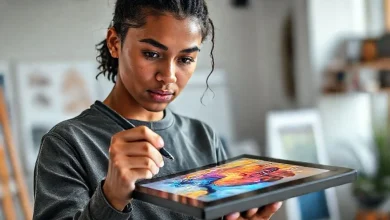 Yeni başlayanlar için dijital sanat teknikleri kılavuzu. Temel dijital çizim ipuçları ve araçları gösteren görsel.