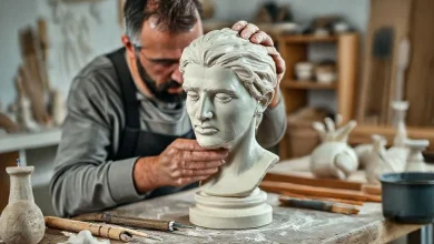 Heykel yapımı teknikleri, kapsamlı modelleme rehberi. Kil, ahşap, metal heykel örnekleri ve heykeltıraş araçları.