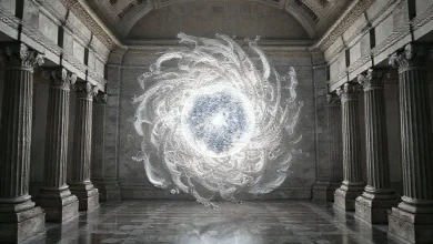 Matematik ve felsefenin kesişim noktasını gösteren diyagram.