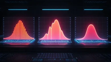 Binom, Poisson ve Normal olasılık dağılımlarının grafiklerini ve temel özelliklerini gösteren görsel.