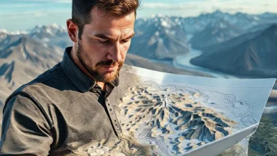 Topografya haritaları ile dağlar, vadiler ve diğer yeryüzü şekillerini gösteren detaylı rehber.