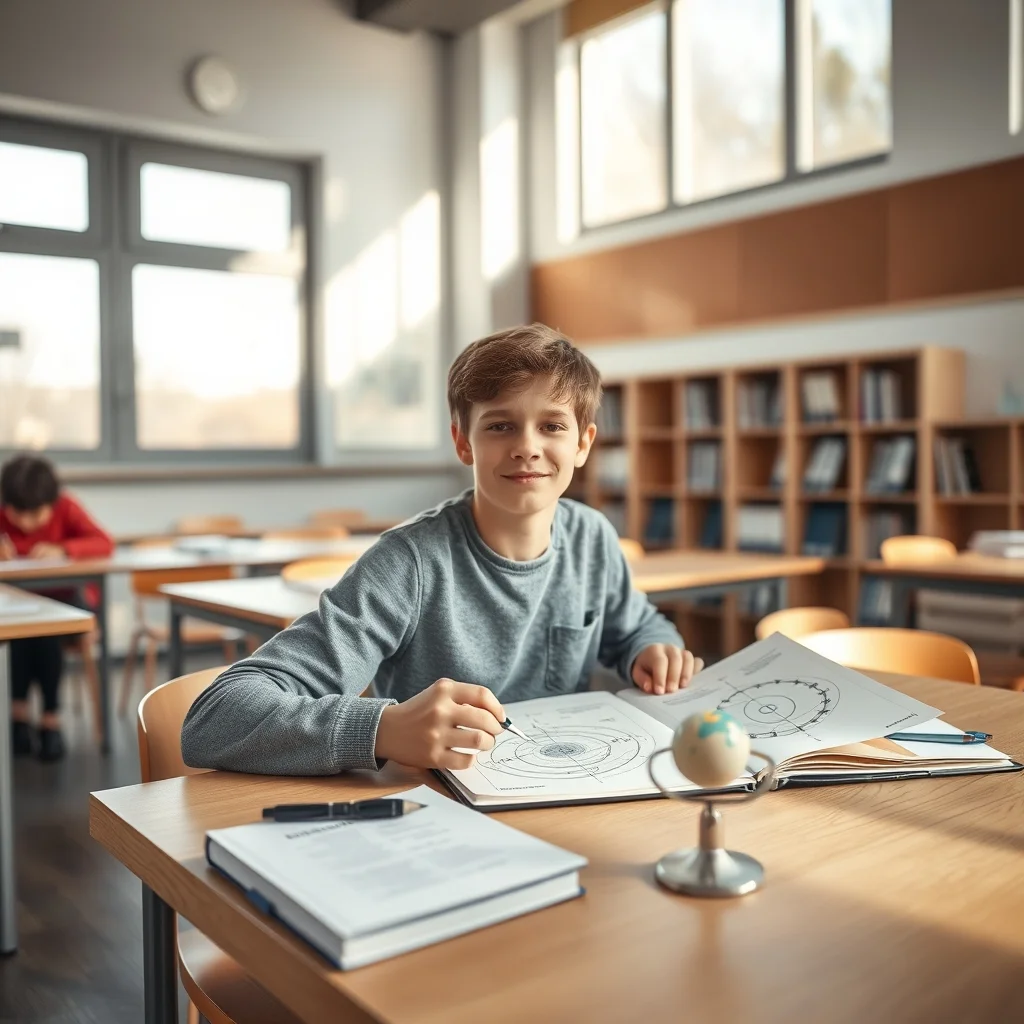 Güneş etrafında eliptik yörüngelerde dönen gezegenlerin hareketleri ve matematiksel Kepler yasaları illüstrasyonu.
