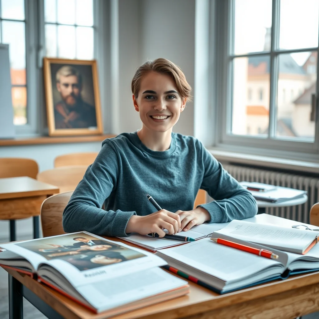 19. yüzyıl atölyesinde tuvale günlük yaşamı doğal haliyle resmeden sanatçı ve realizm sanatı tablosu.