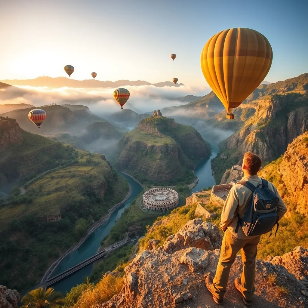 Doğada harita inceleyen gezgin ile alternatif turizm kaynakları ve yerel coğrafya görseli.