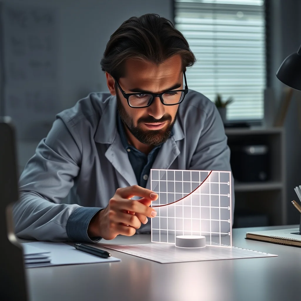 Dijital tahtada parlayan matematik grafiklerini ve türev alma kuralları formüllerini inceleyen modern çalışma alanı.